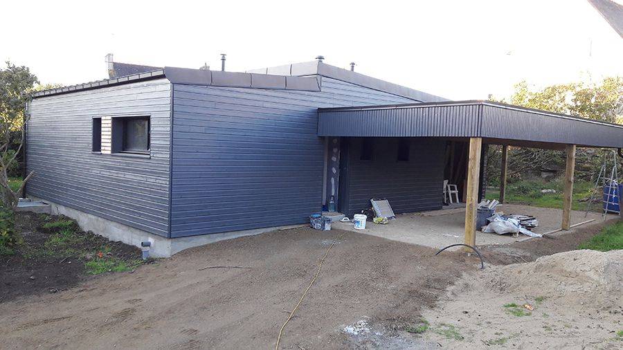 maison ossature bois avec garage