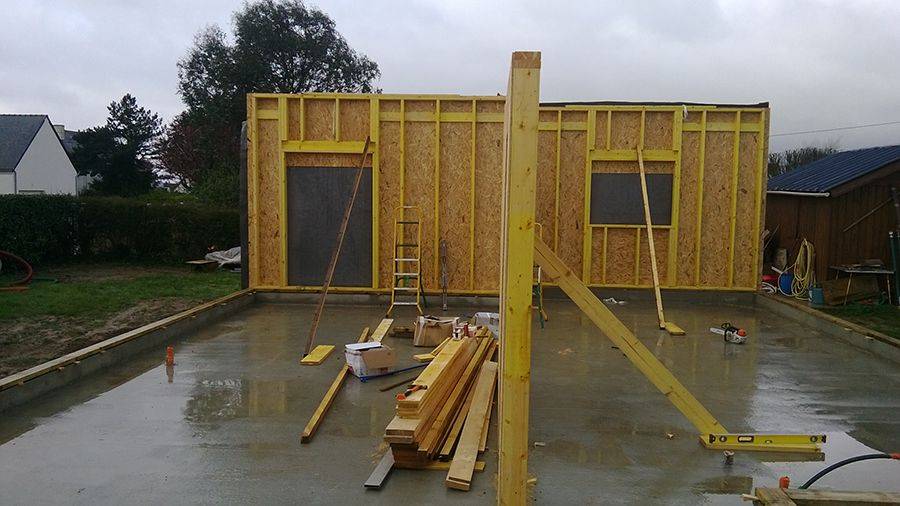 travaux mur ossature bois