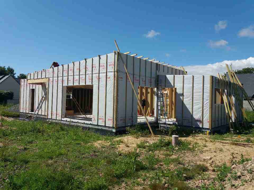 maison ossature bois Patrice Helias couverte