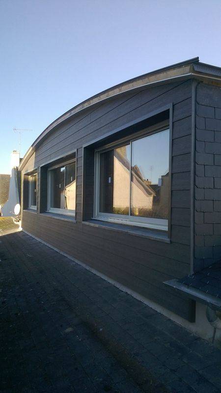 Extension ossature bois foncé